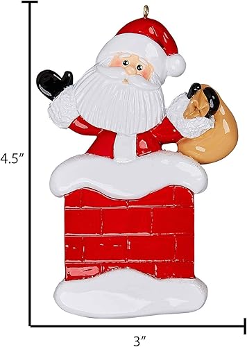 Miniatura 3 de Adornos de Navidad personalizados, recuerdo de Papá Noel personalizado para 2024, decoración de chimenea para árbol de Navidad