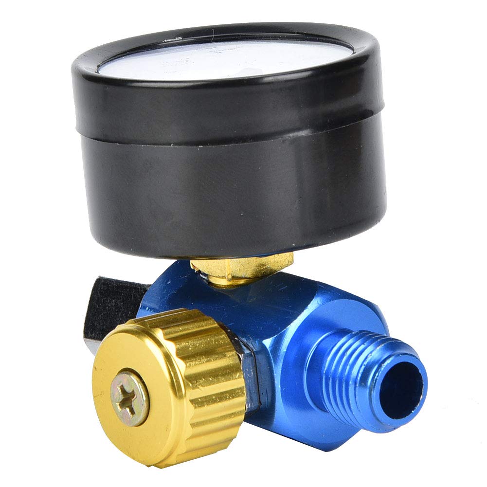 Hilitand Blue G1/4In Air Pressure Regulator Gauge Aluminium Alloy Air-Compressor Accessories Feed Air Spray Gun Swivel Joint