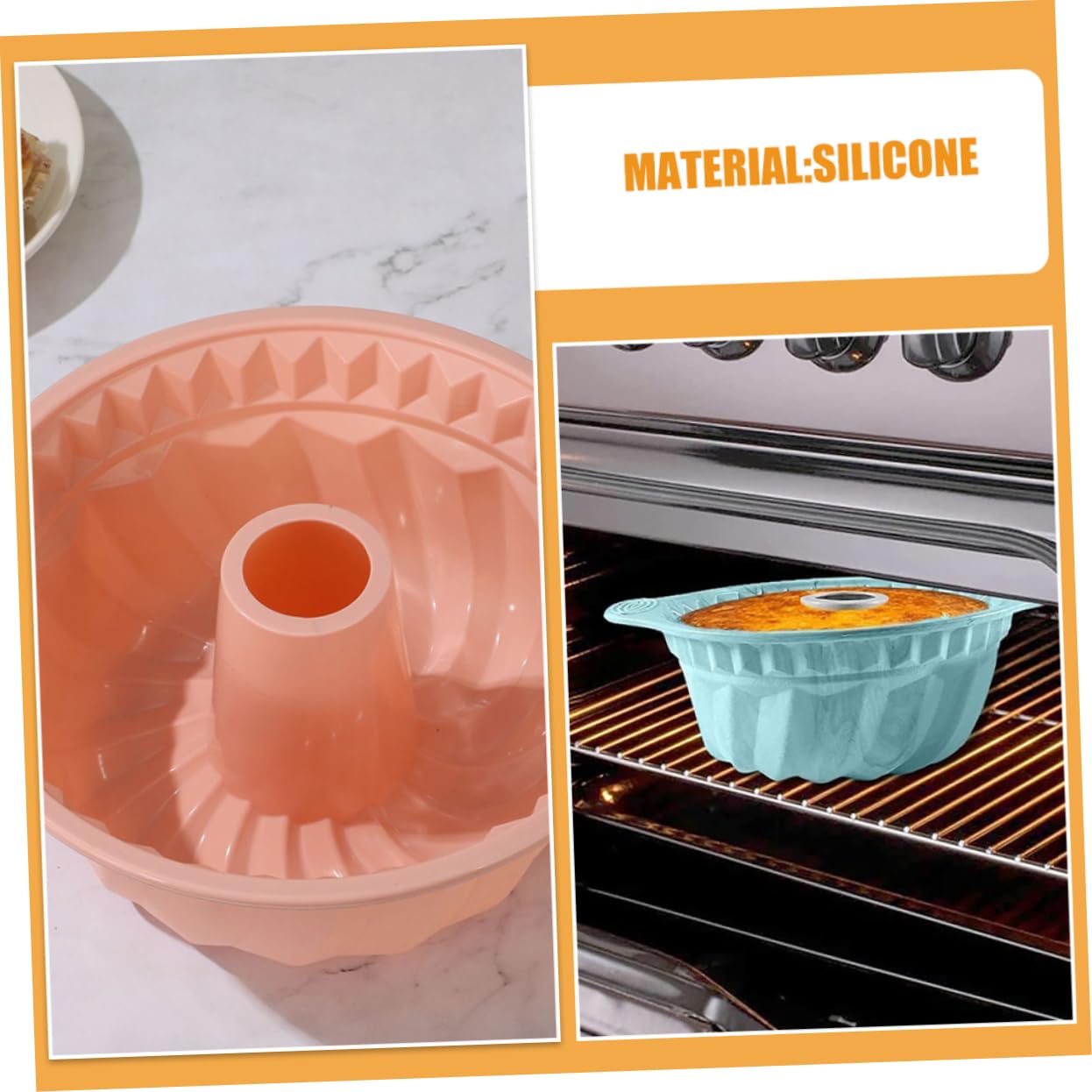 SOLUSTRE 3piezas Moldes De Silicona para Pasteles Redondos Antiadherentes para Hornear Mousse y Chiffon para Repostería Casa Nordic Nordic