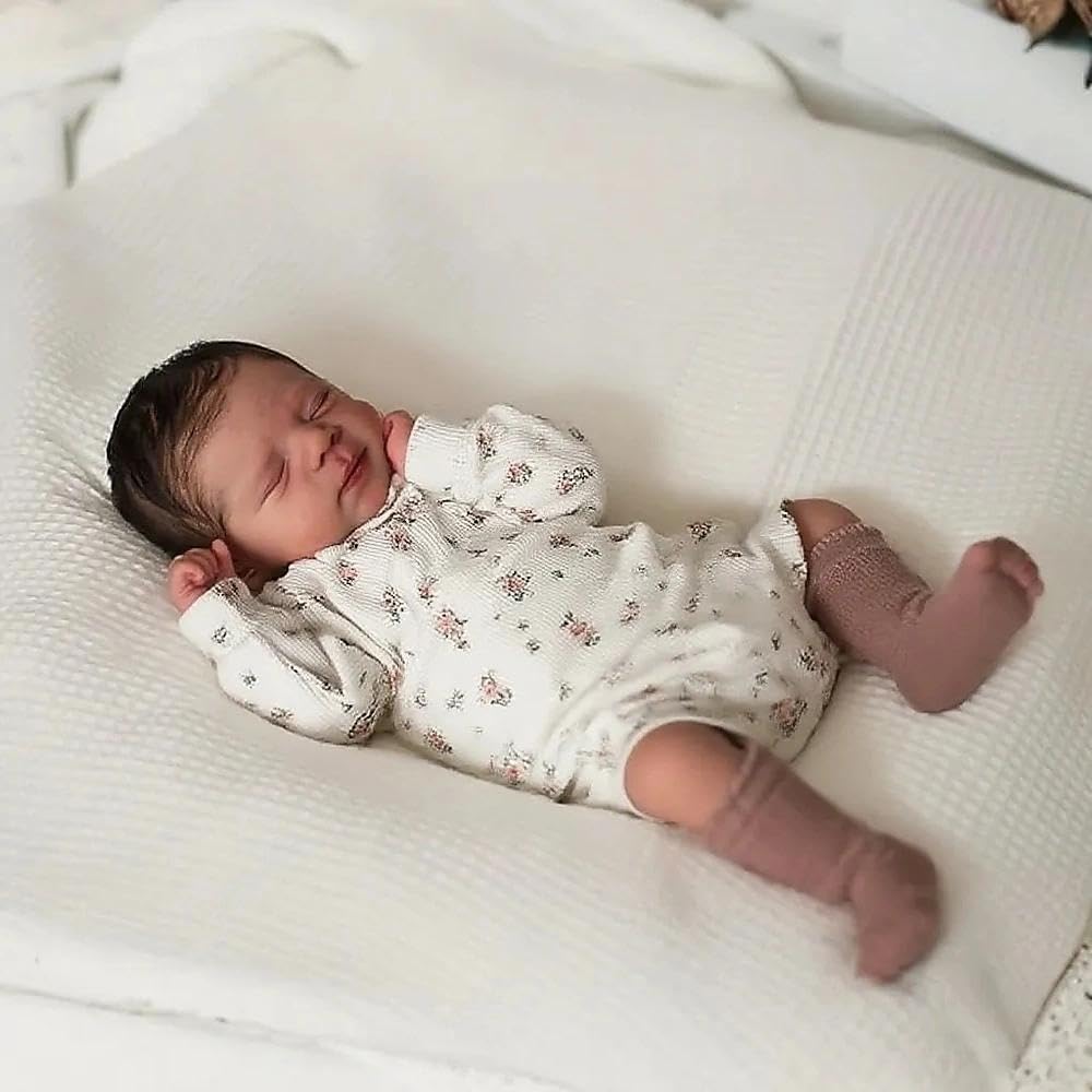 Anano Realistische Silikon Reborn Puppe Mädchen 45cm Babypuppe Lebensechte Vollsilikon Baby Mit Wasserfestem, Fühlt Sich An Wie EIN Echtes Baby – Für Kinder Ab 3 Jahren
