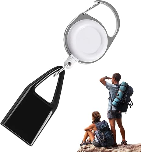 Miniatura 7 de Clip retráctil, soporte retráctil portátil llavero llavero para viajes, camping, senderismo, pesca, un solo clip