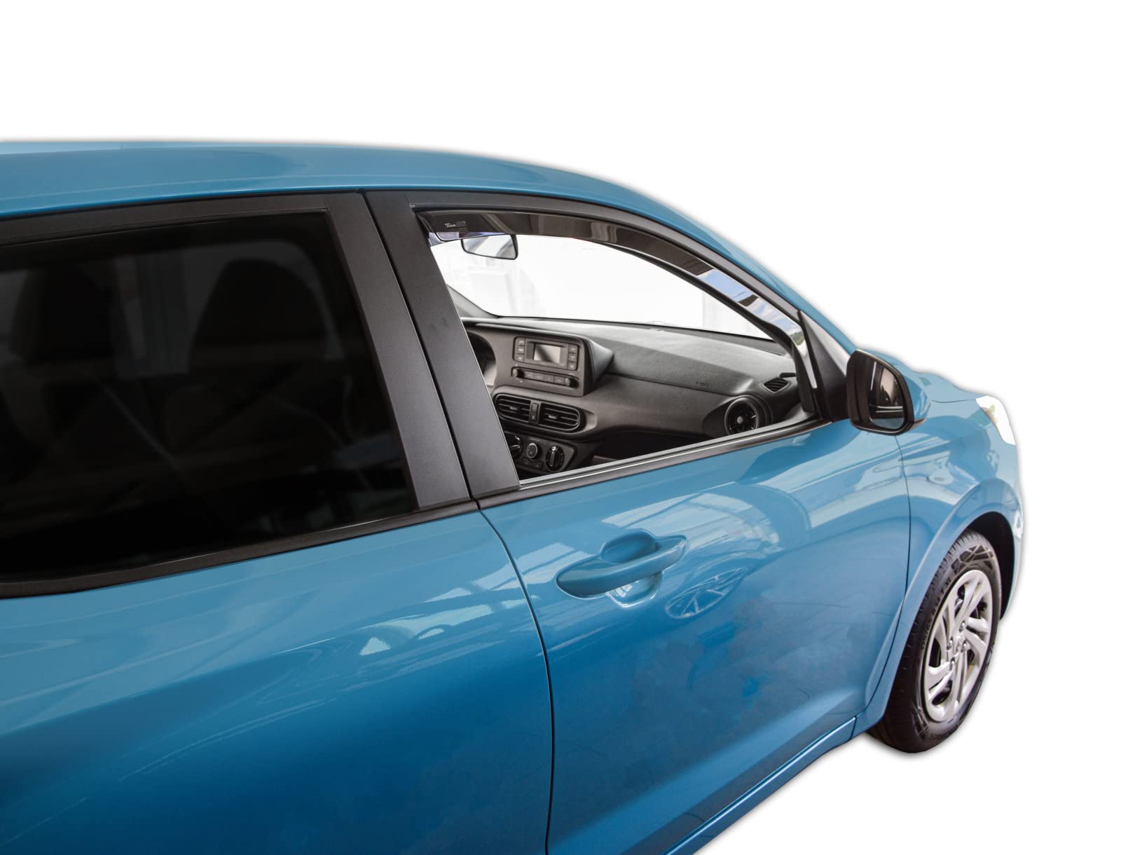 J&J AUTOMOTIVE Deflettori d'Aria per Hyundai I10 Dal 2019, Set da 4 Pezzi, Nero Fumé Oscurato Heko