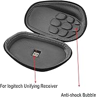Vista 4 de CANTOO Funda rígida de viaje para mouse Logitech MX Master 3 / 3S / 2S / Advanced, mouse inalámbrico, bolsa de almacenamiento protectora