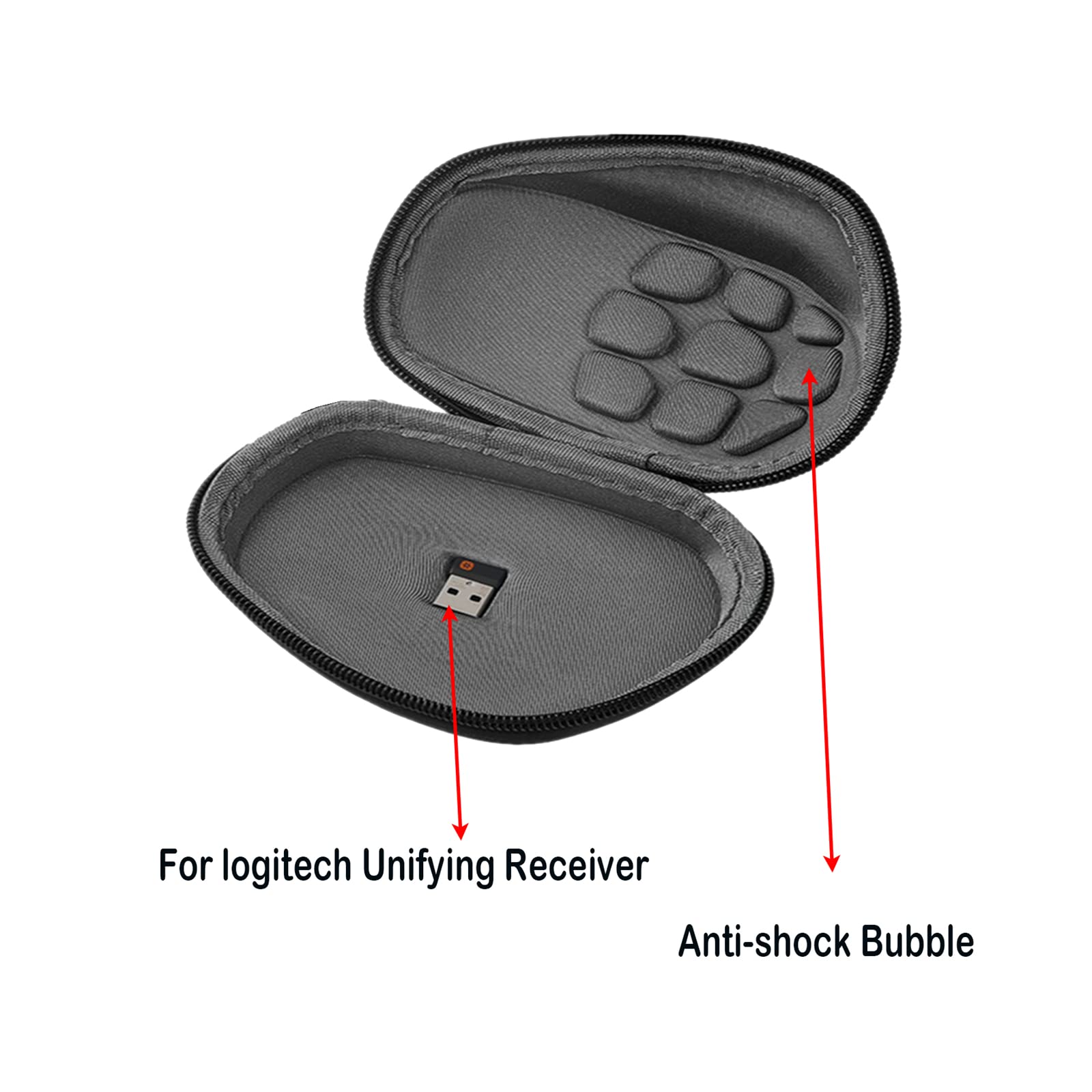 Yunseity Custodia Rigida da Viaggio per Mouse Wireless MX Master 3/MX Master 2S/MX Master, Custodia Protettiva per Mouse Portatile EVA
