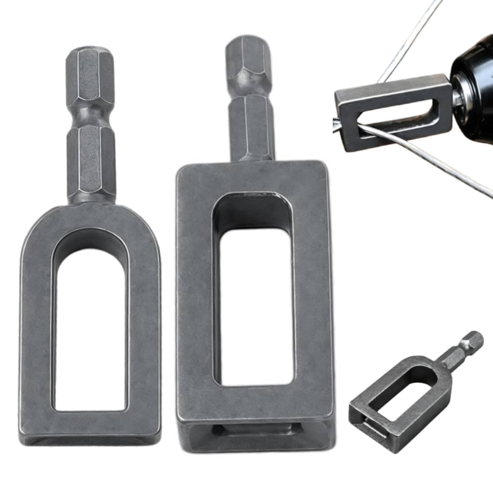 9 Type+11 Type Wire Twister Tool For Drill, Steel Wire Twisting Tool With 1/4In Hex Shank, Heavy Duty Wire Nut Twister For Fence Repair, Rebar Tying, And Construction, Electrical Hand Tools (9 +11 Type)