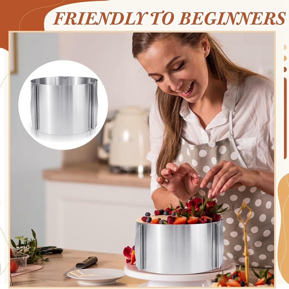 Set 4 Stampi Rotondi in Acciaio Inox per Mousse e Biscotti