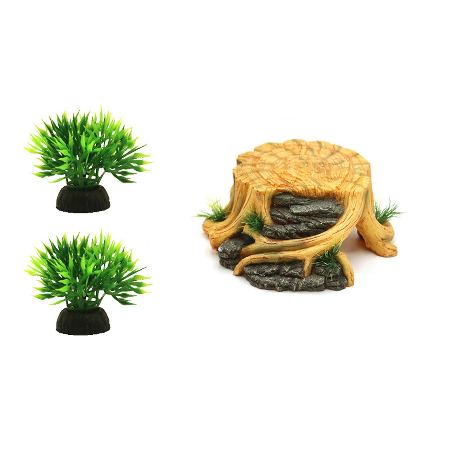 Plateforme pour aquarium en résine avec escalier et espaces de repos