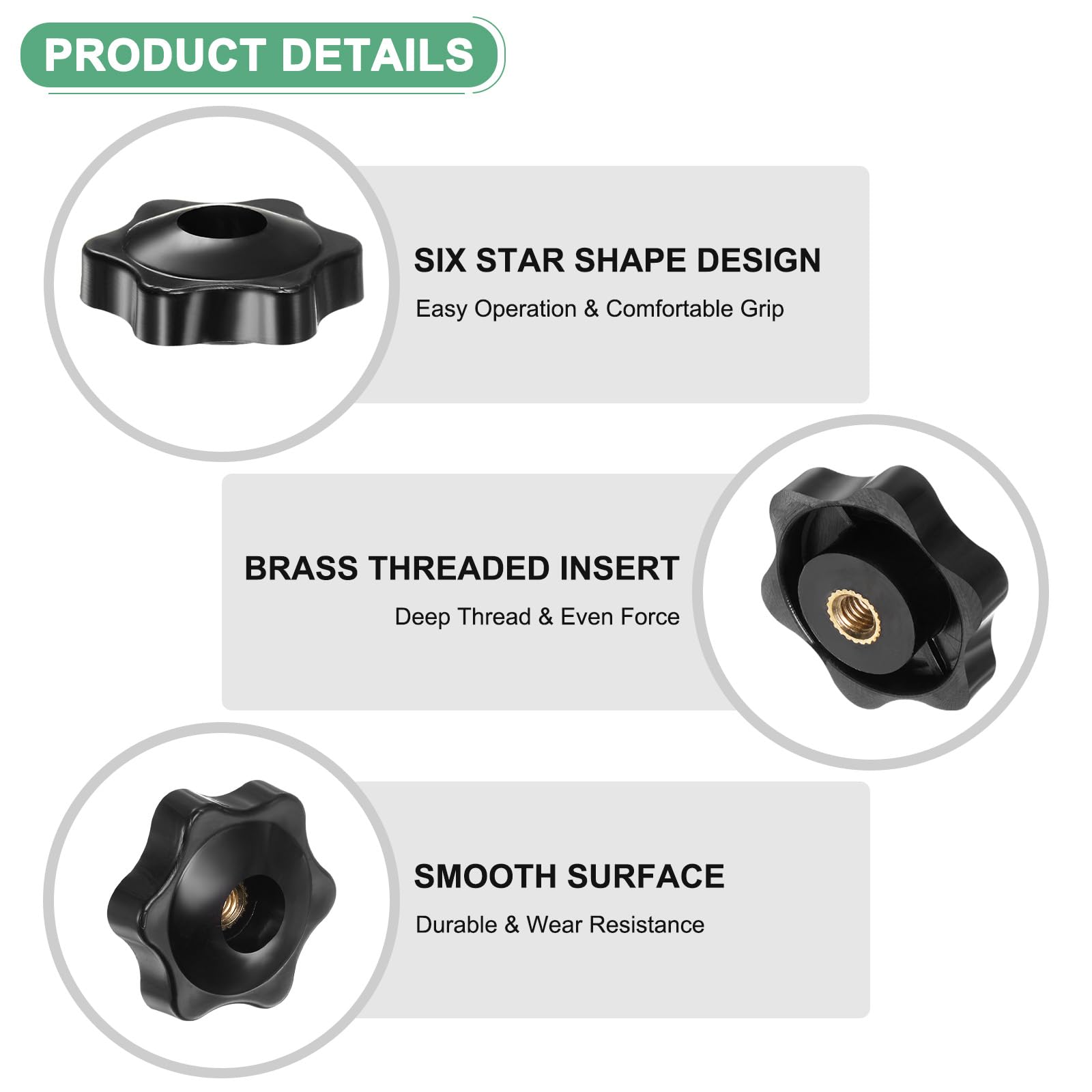 M METERXITY 10-Pack 6 Star Knobs - Image 2
