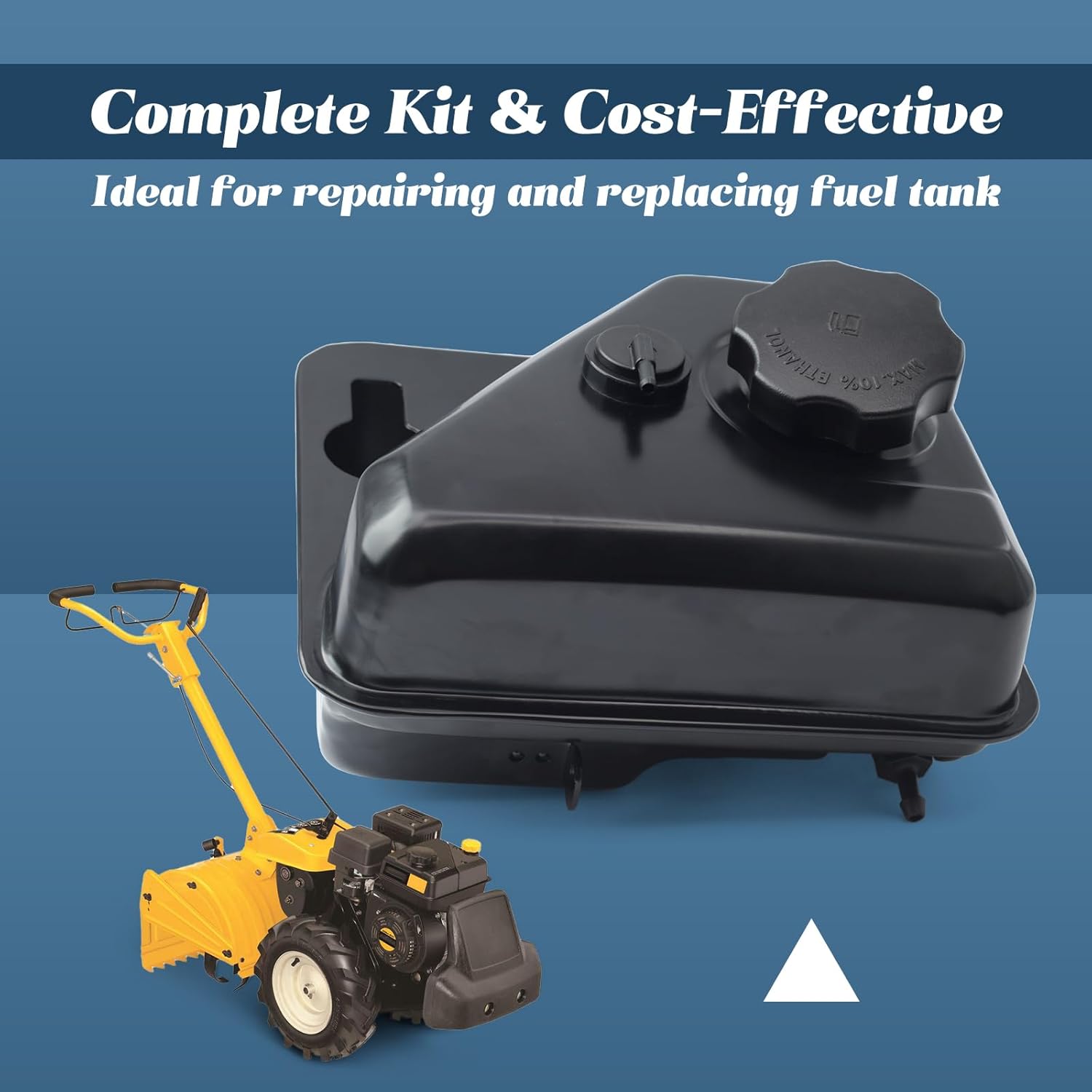 951-14077 Gas Fuel Tank with Roll Over Valve Replacement for MTD for Cub Cadet Garden Tiller FT24 RT35 RT45 RT65 170-LU/TU/VU/CU 208cc OHV Engine, Replace 751-14077 951-10796 751-12159 751-10796