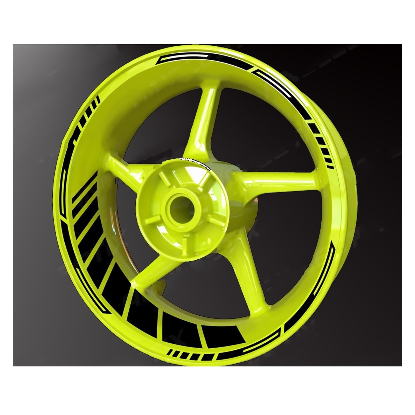 Reflective Sticker Reflective Motorcycle Wheel Stickers Hub Decal Rim Stripe 17 Inchs
