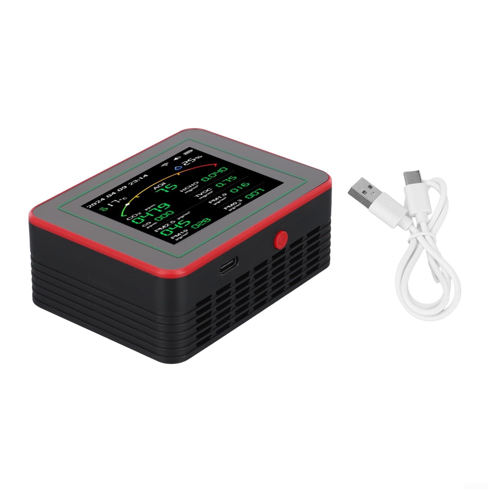 15 in 1 Misuratore di qualità dell'aria Smart WLAN AQI Monitor per HCHO