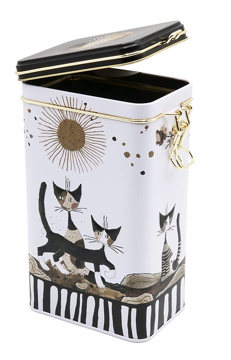 Fridolin Storage tin / coffee tin made of metal with closure – Rosina Wachtmeister: Cats, Sepia