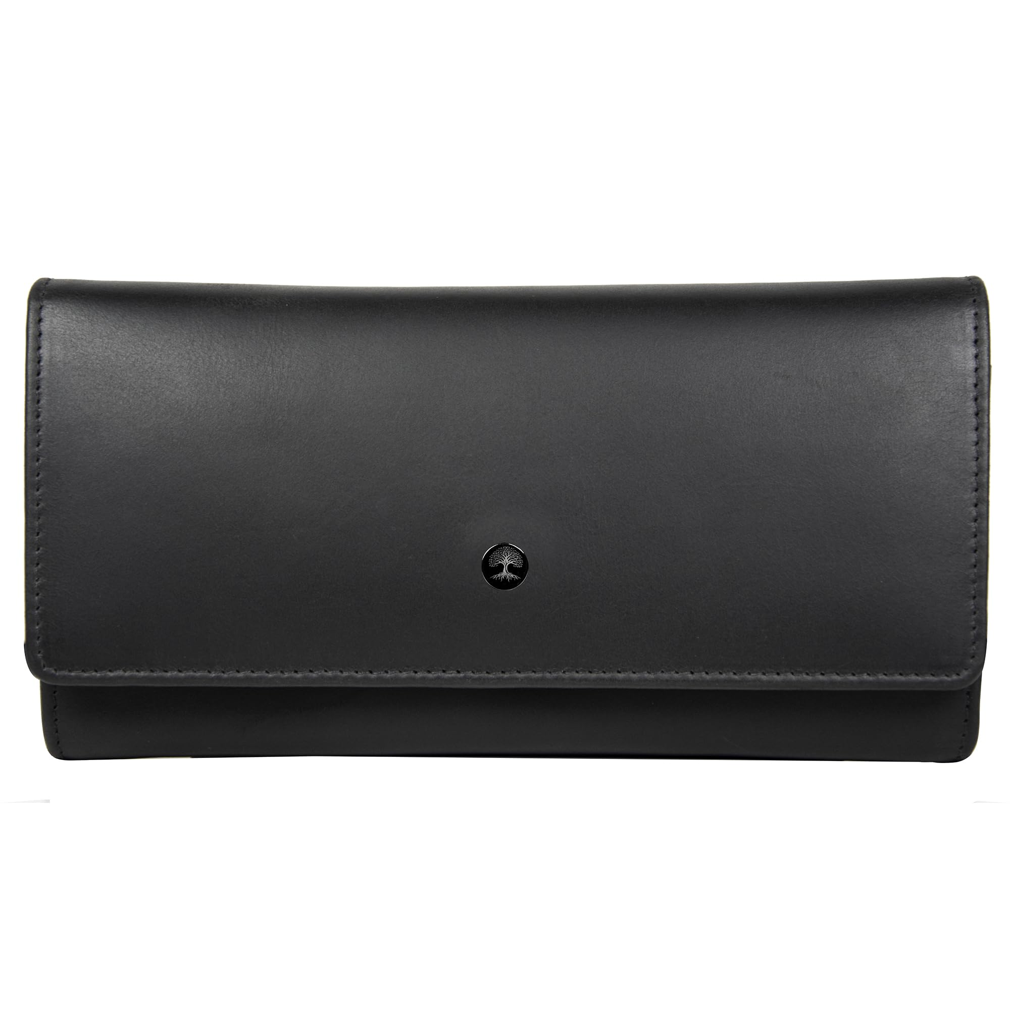 le craf Ladies Genuine Leather Wallet | RFID Protected Long Wallet for Women | Large Capacity Clutch with 17 Card Slots & Snap Closure-picture-2