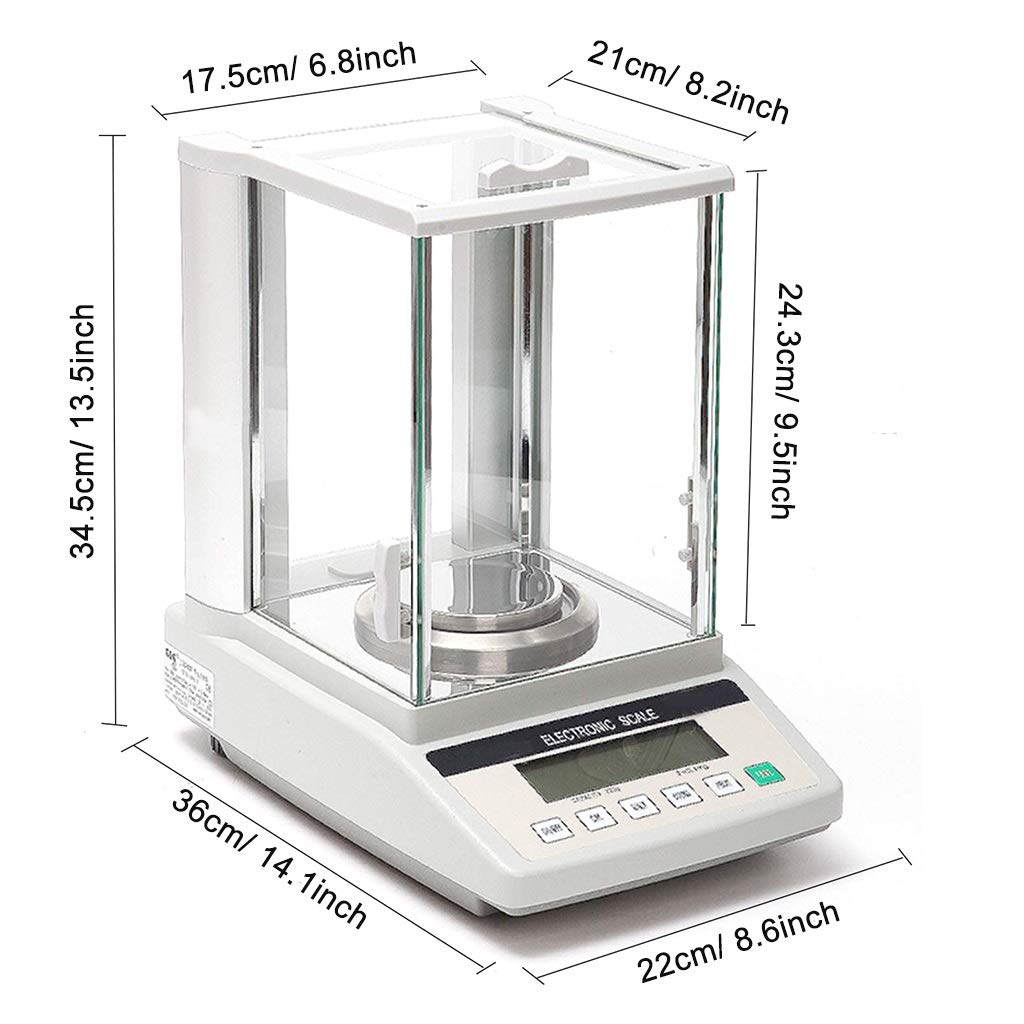 Balanza electrónica analítica Digital de Laboratorio de Alta precisión, báscula de precisión, báscula de conteo Industrial precisa, función de Pantalla LCD (220g/0.1mg)