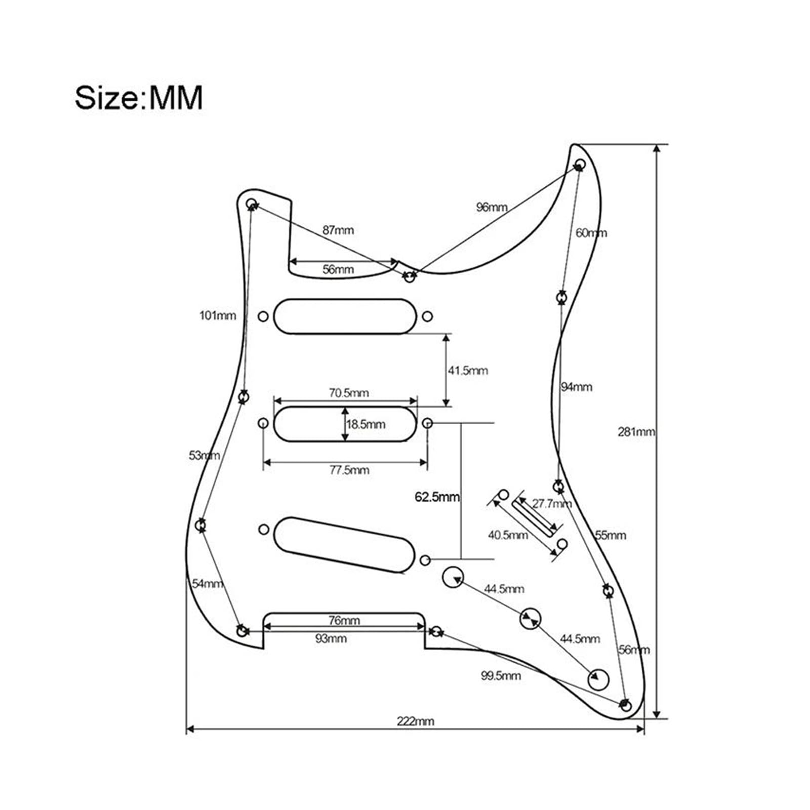 Zestaw Przetworników Pickguard Kolorowe akcesoria klasy wydajności Alnico 5 Wstępnie okablowany przetwornik z 3 pojedynczymi cewkami(Wh pearl w bk)