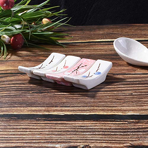 Japanese Style set of 4pcs Ceramic Chopstick Stand Rest Rack Spoon Fork Knife Holder Set - Thumbnail 2