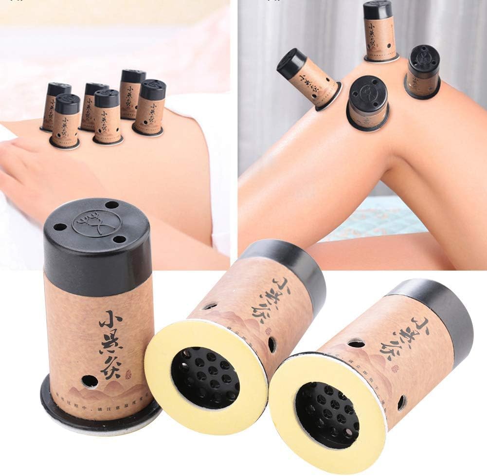Moxibustion Box with Moxa Stick for Acupuncture and Massage, Artemisia Mugwort Holder and Roller