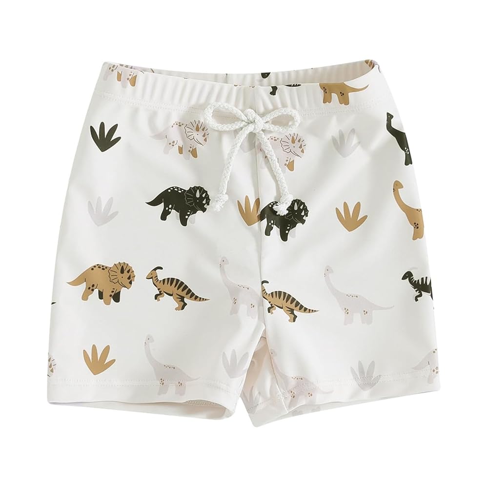 Costume Da Bagno Bambino Dinosauro - Boxer Elastico, Asciugatura Rapida, Per Piscina E Mare