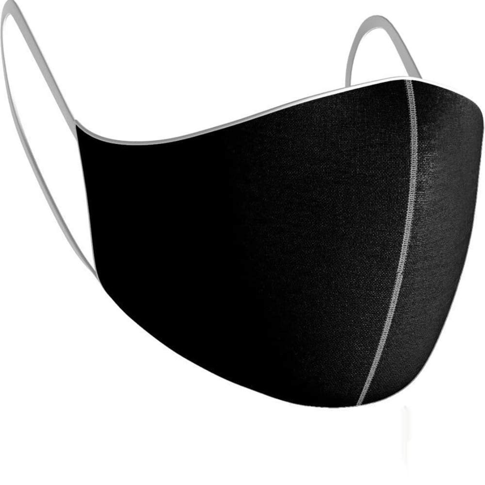 SAGG™ Black Mask Unisex | Washable cloth face mask | With nose wire for glasses users | MaxDry fabric