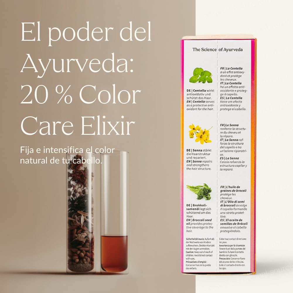 Khadi Aceite Capilar Color Care 50 ml - Tratamiento para Fijar Color Vegetal, Brillo y Protección UV
