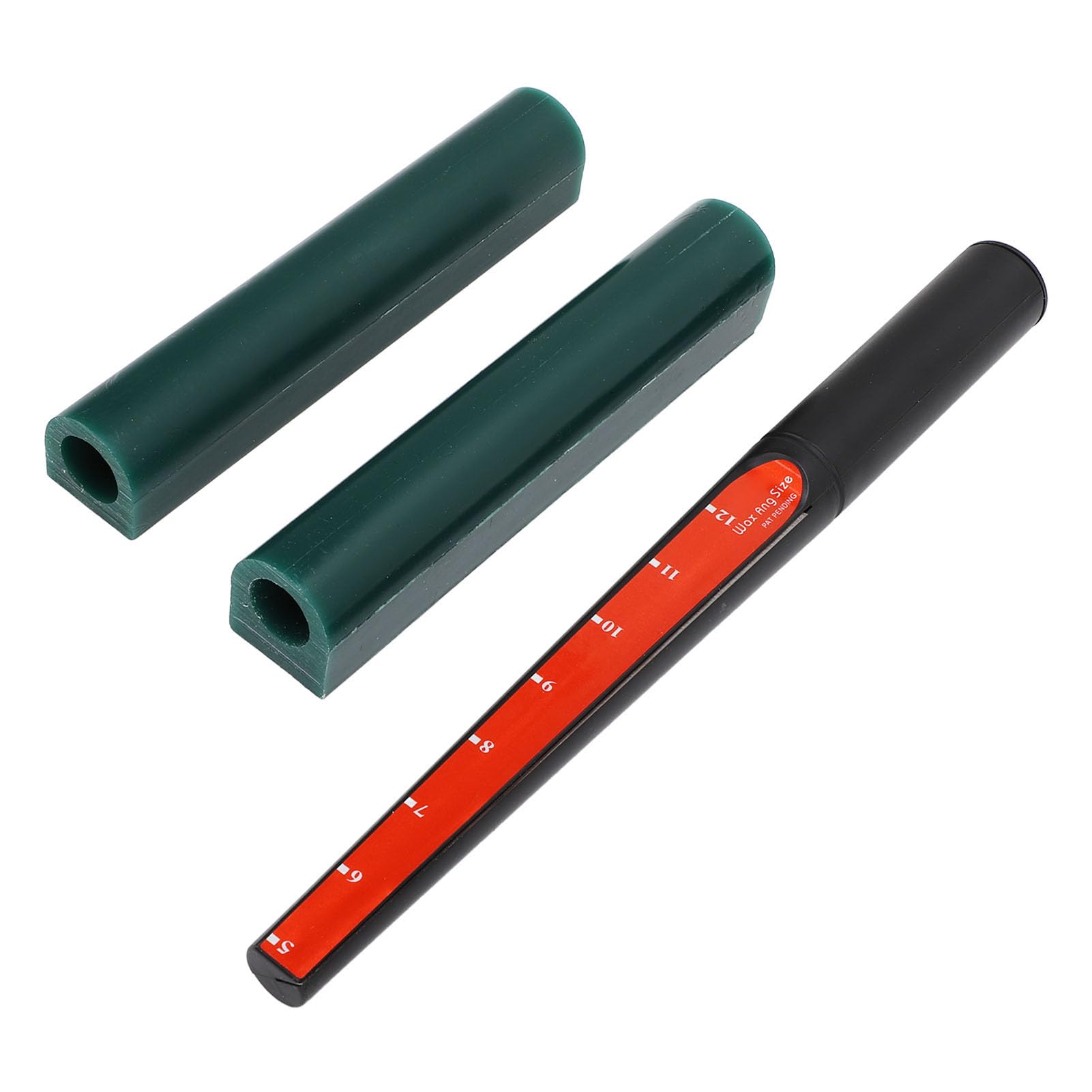 Tubo per Anello in Cera per Intaglio, 2 Tubi per Cera per Intaglio Ad Anello, 1 Misuratore per Tubo in Cera per Realizzare Anelli, Tubi per Cera Rotondi, Anello di Cera Dura per