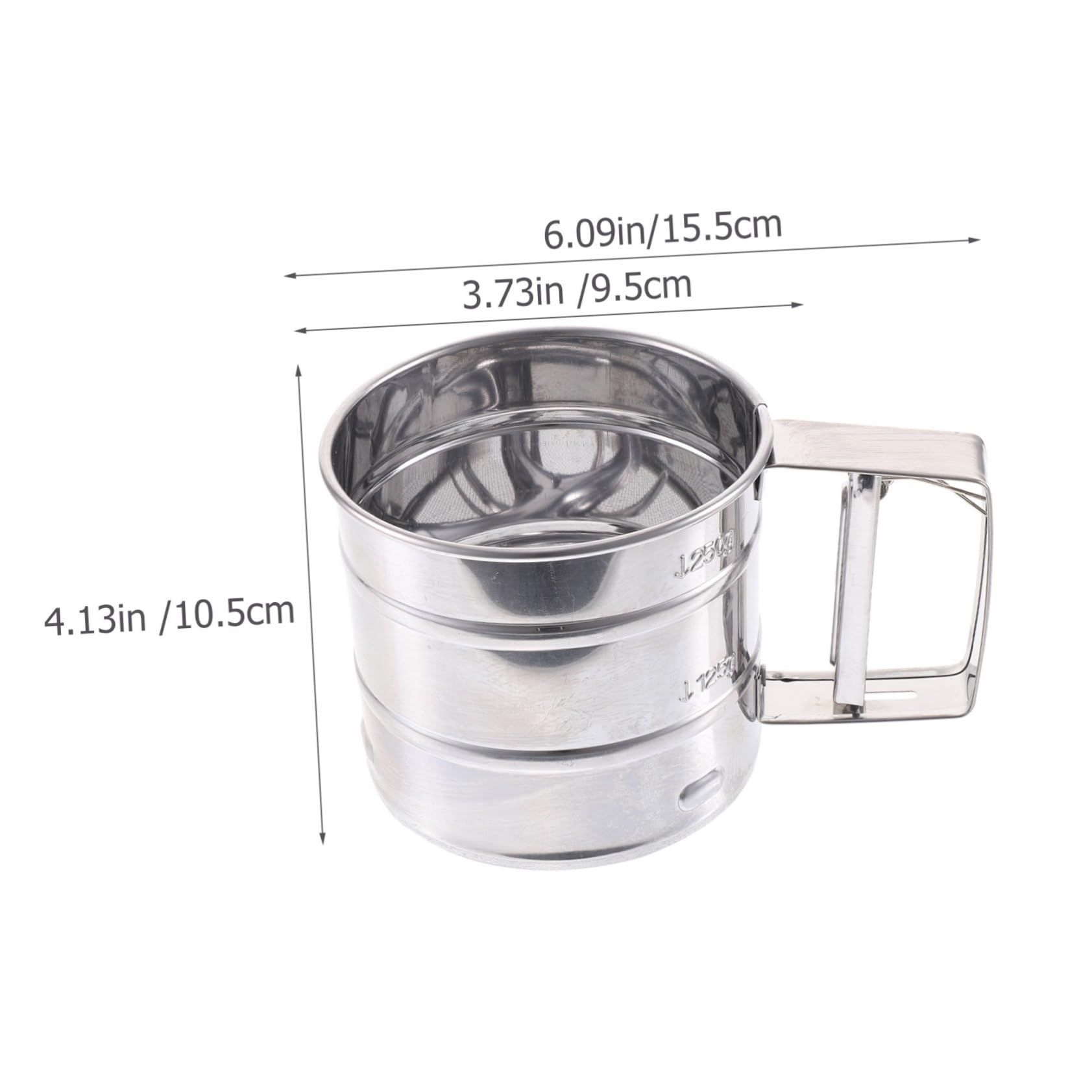 PRETYZOOM Household Semi Automatic Flour Sifter Handheld Sieve Tool for Baking Fine Mesh Design for Powdered Sugar Flour and Seasoning for Fluffy Biscuits