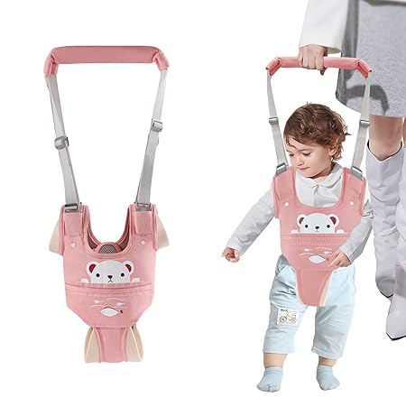 Huifen Baby Walker for Girls, Adjustable Baby Walking Harness with Detachable Crotch Handheld Baby Walker Helper Learn to Walk ?9-24 Month) (Pink)