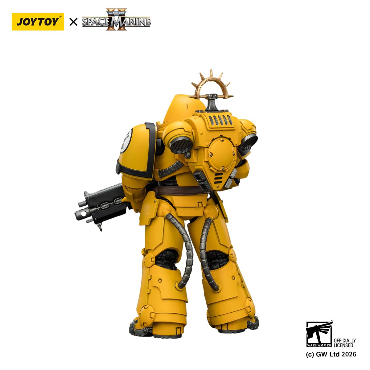 JOYTOY Warhammer 40K Figurine d'action 1/18, édition de jeu, poings impériaux intercesseur lourd avec fusil à boulon lourd et pistolet à boulon – Cadeaux d'anniversaire de collection de 12,7 cm