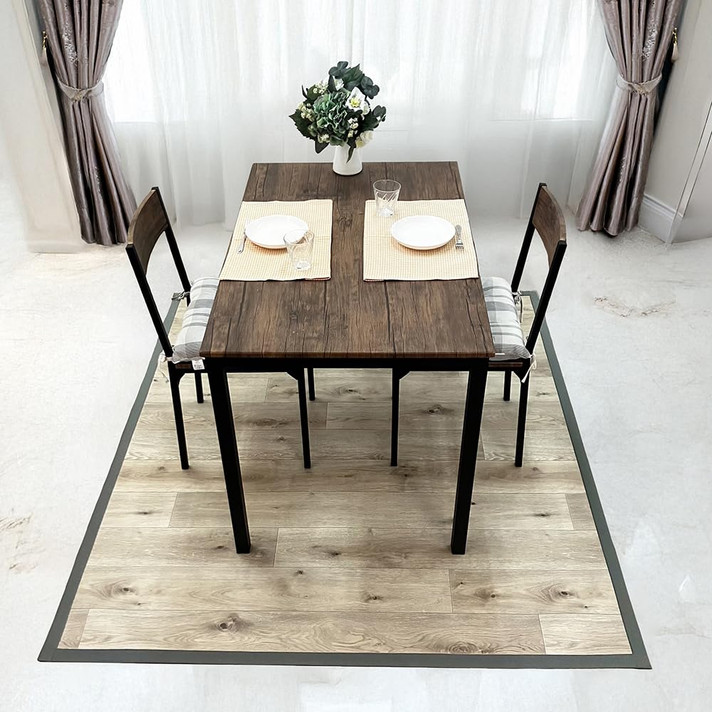 Amazon | ダイニングラグ プレミアム仕様 約182×110cm 拭ける 撥水 防