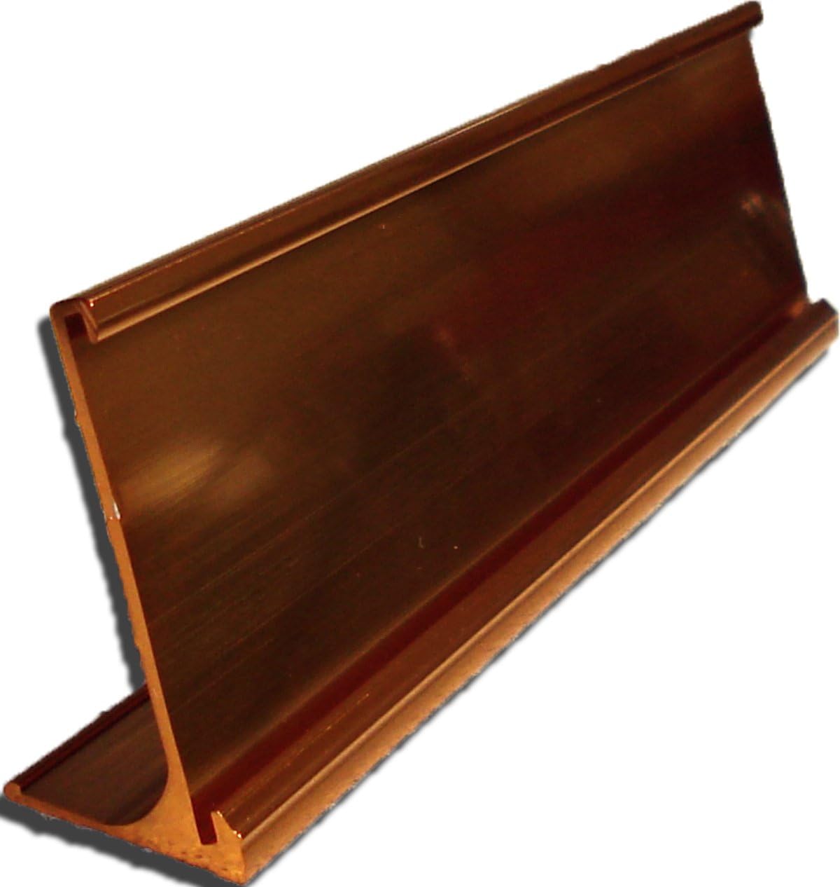 2" x 10" Rose Gold Nameplate Desk Holder