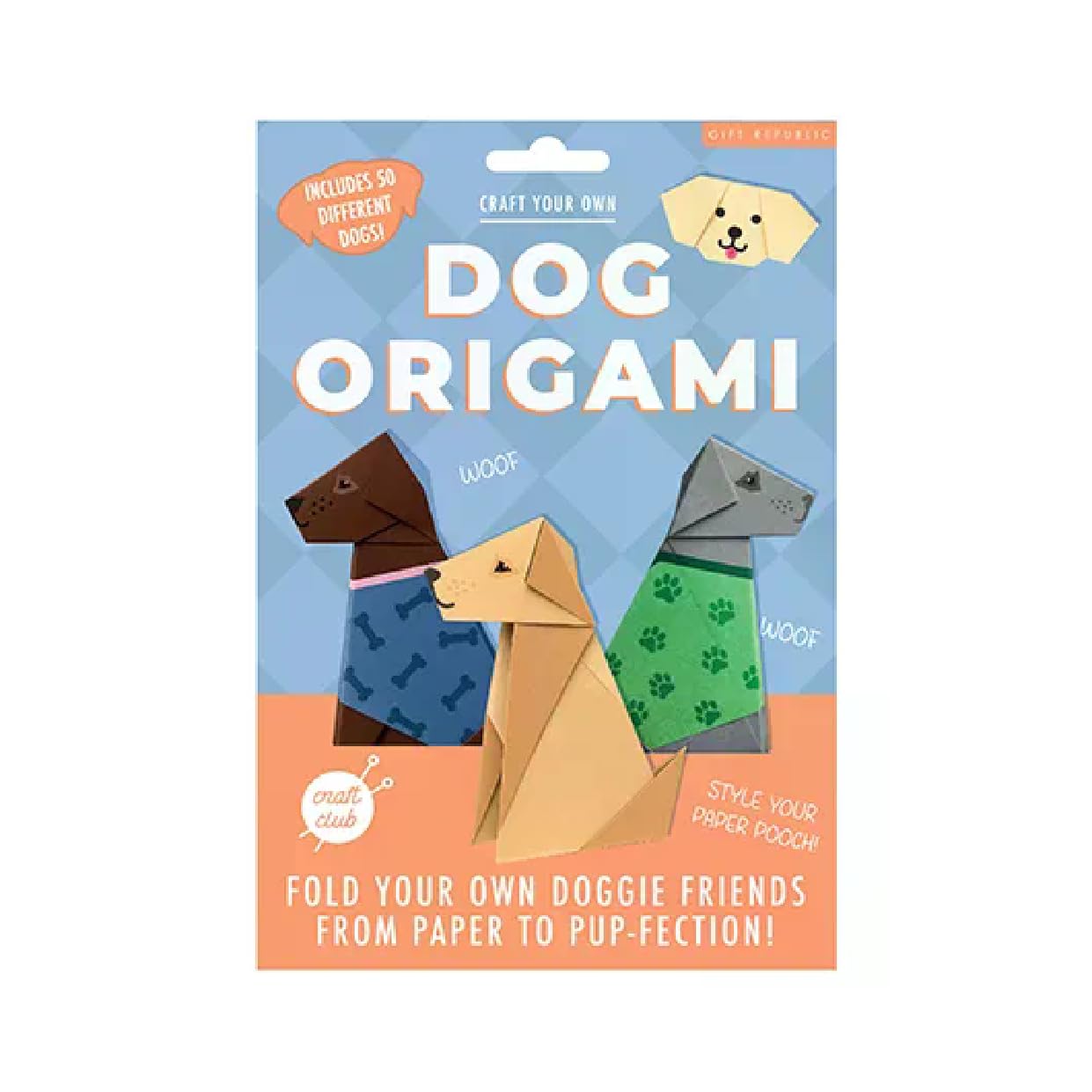 Craft Your Own Origami Dog Kit – Make 50 Paper Dogs | Fun Animal Origami Craft Set for Kids 8+ | Creative Gift for Dog Lovers & Rainy Day Activities