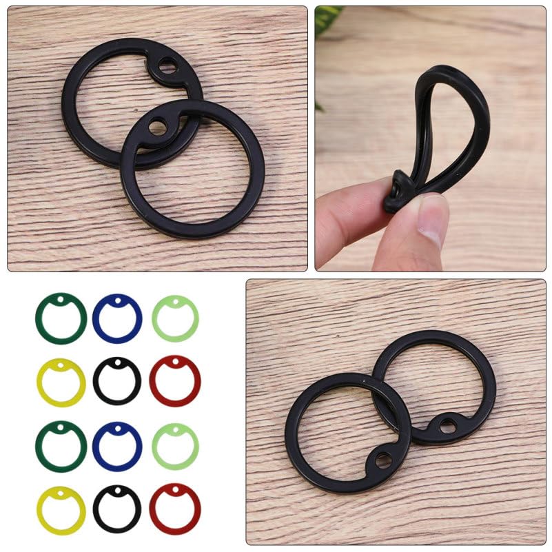 BUGUUYO Hundemarken Ringe 3.9 X 3.9 Cm Lautloser Gummi-Hundetag Schutz Zubehör Für Welpen Und Hunde (Zufällige Farbe)