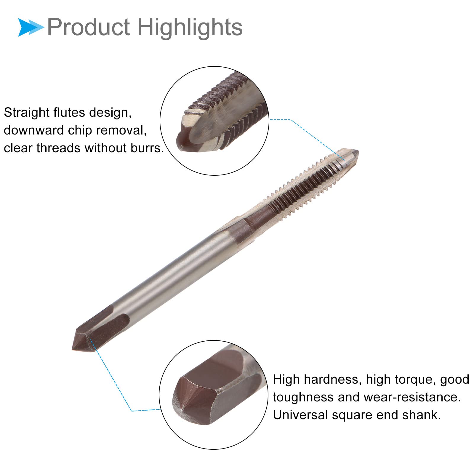 Maschi Per Filettatura A Mano M4 X 0.7 Mm - Acciaio Lega 9SiCr | Per Metalli E Plastiche - Foto 11