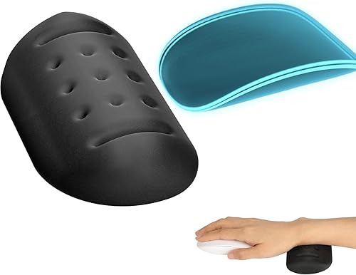 KTRIO Reposamuñecas de espuma viscoelástica de rebote lento para aliviar el dolor y escribir fácilmente, para computadora, oficina y hogar, color