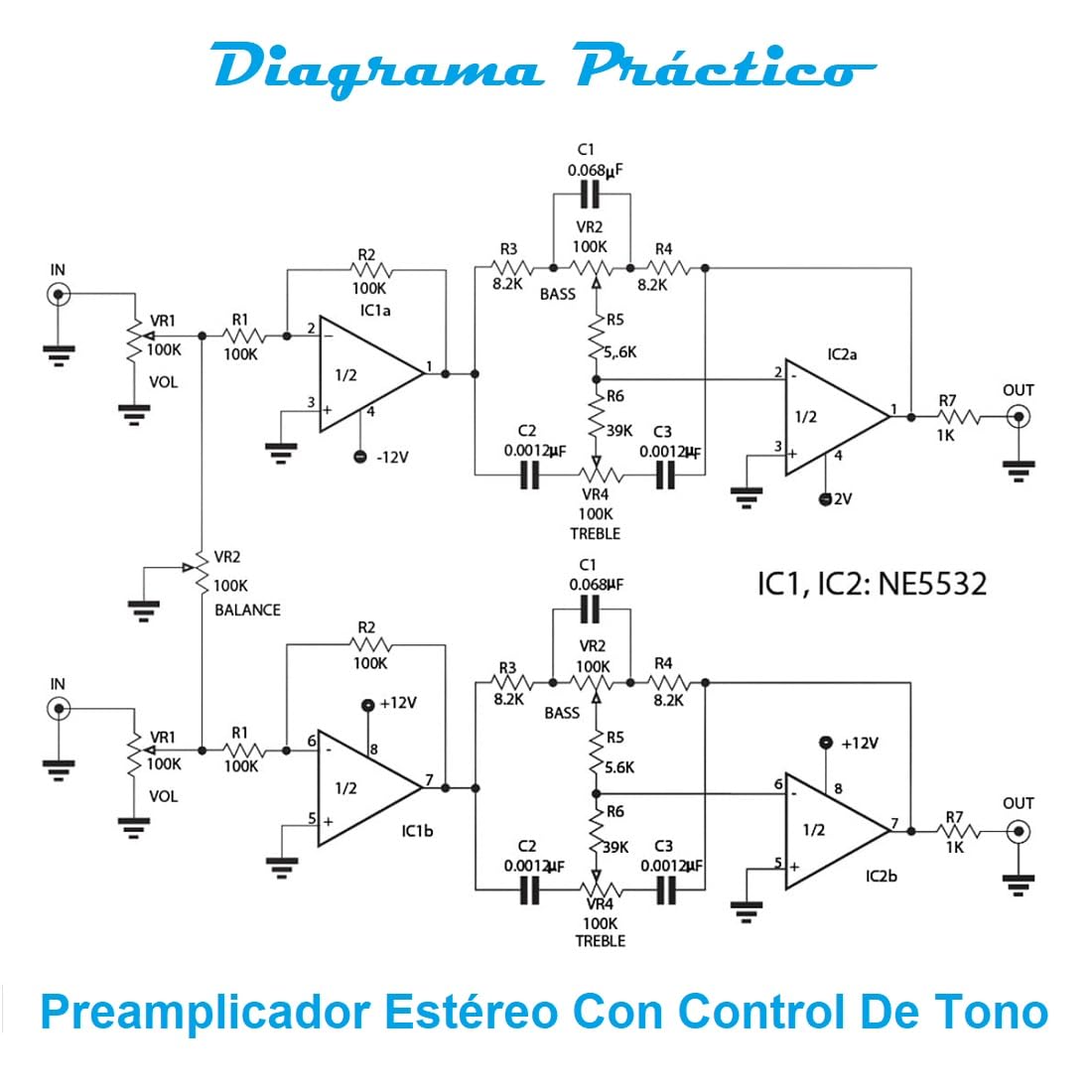 Circuito integrato NE5532P - Amplificatore operativo doppio ad alte prestazioni - Borsa da 4 pezzi