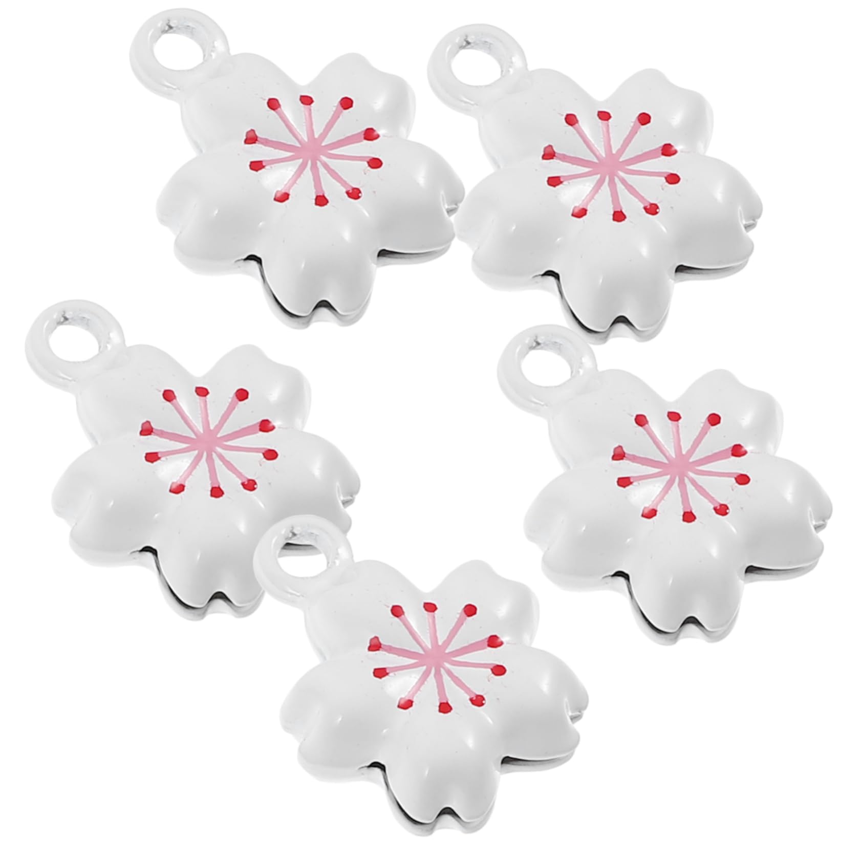 MAGICLULU 3 Set Ornamento Di Campana Di Fiori Di Ciliegio Sospeso Campane Campana Sospesa Fascino Di Fiori Di Ciliegio Decorativo Ciondolo Metallo 5 Pezzi*3