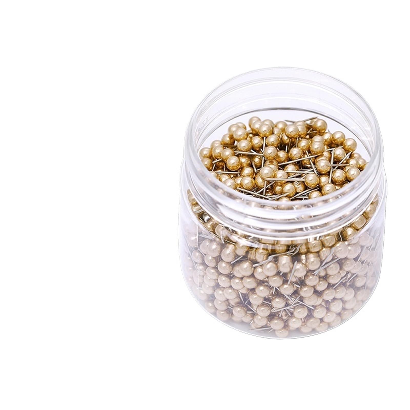 Alfileres Costura Tachuelas de Mapa de 4mm, 1000 Uds., alfileres con Cabeza Redonda Dorada, Punto de Acero for tablón de anuncios, Marcado de Tela con Caja para Proyectos De Bricolaje(1000pcs Gold)