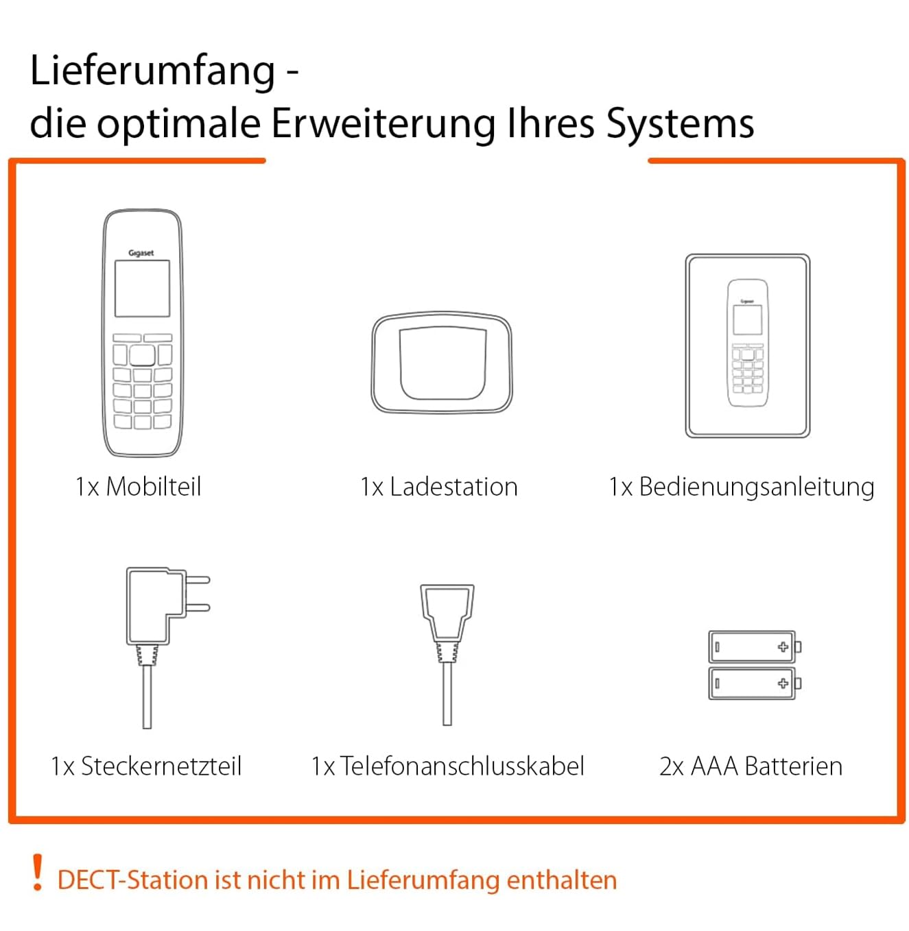 Gigaset E720HX - DECT-Mobilteil mit Ladeschale - Fritzbox-kompatibel - Schnurloses Senioren-Telefon für Router und DECT-Basis - Bluetooth-sprechende Wähltasten, schwarz [Deutsche Version][Ohne Basis]