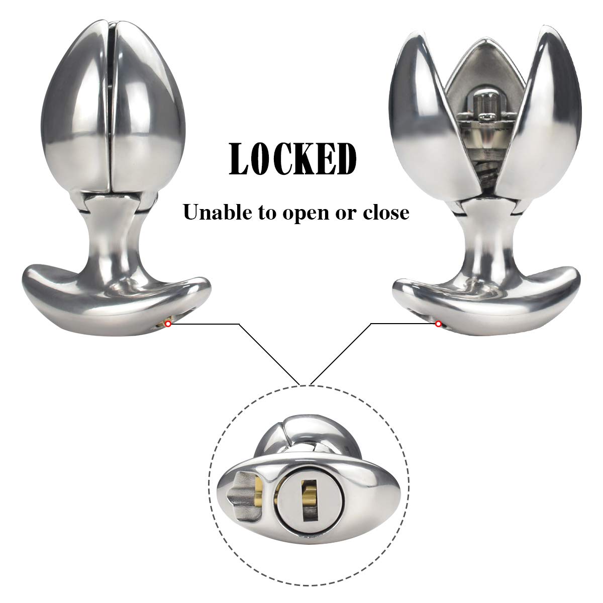 Anal Plug Stainless Steel Butt Plug Trainer,ANNGEOK Luxury Heavy Anal  Trainer SM Adult Sex Game Prostate Massager Advanced Butt Expander with  Lock Sex Toys for Women Men Couples Anal Sex(Lotus) : Amazon.com.au: