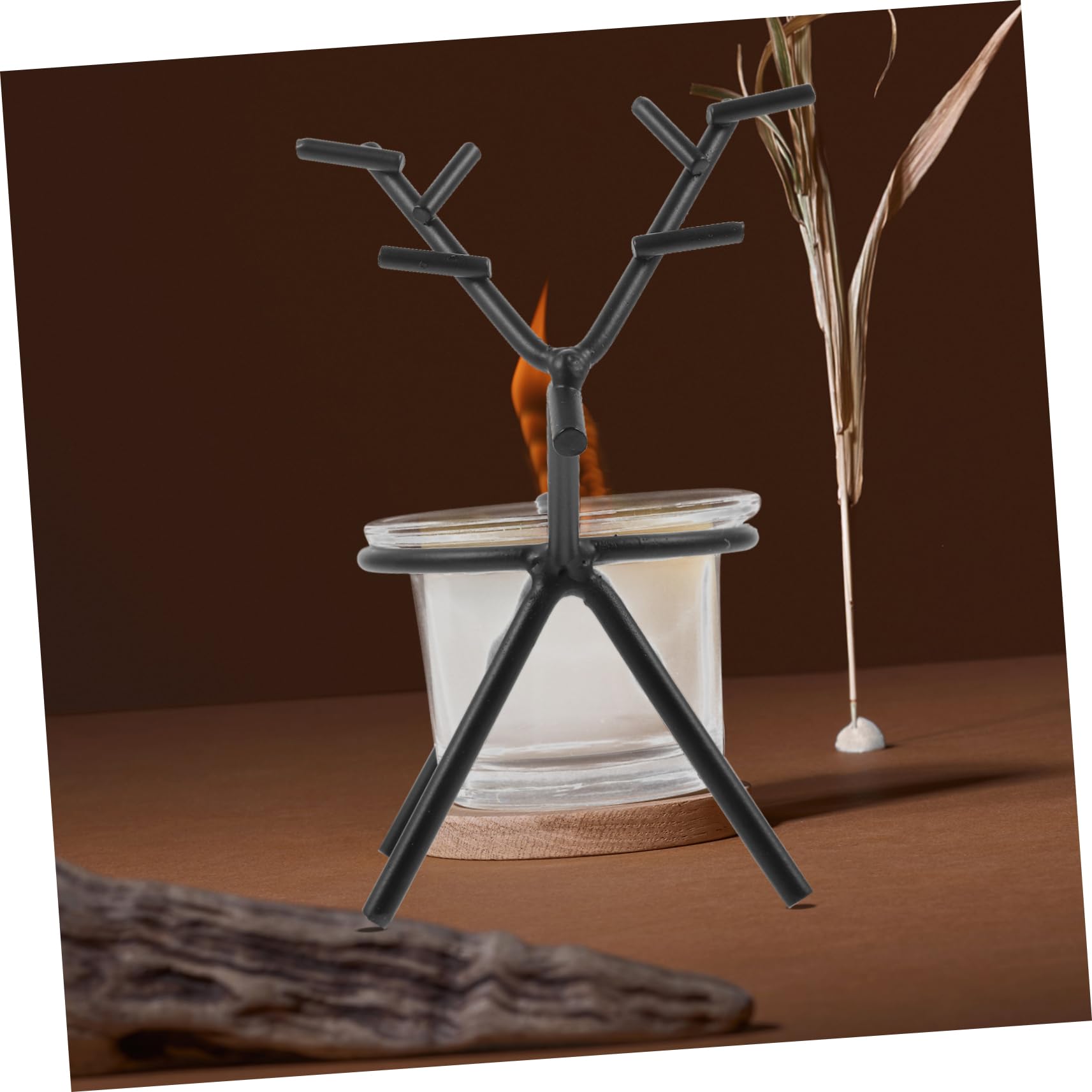 PRETYZOOM 4 Pezzi Portacandele In Ferro Battuto Con Cervo Portacandele Di Natale Decorazione Di Renne Di Natale Candelieri Rustico Decorazione Della Casa