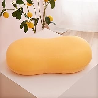 Uadme Almohadas de espuma viscoelástica para el cuello, almohada ergonómica de rebote lento para el hogar, se adapta a la curva, color amarillo