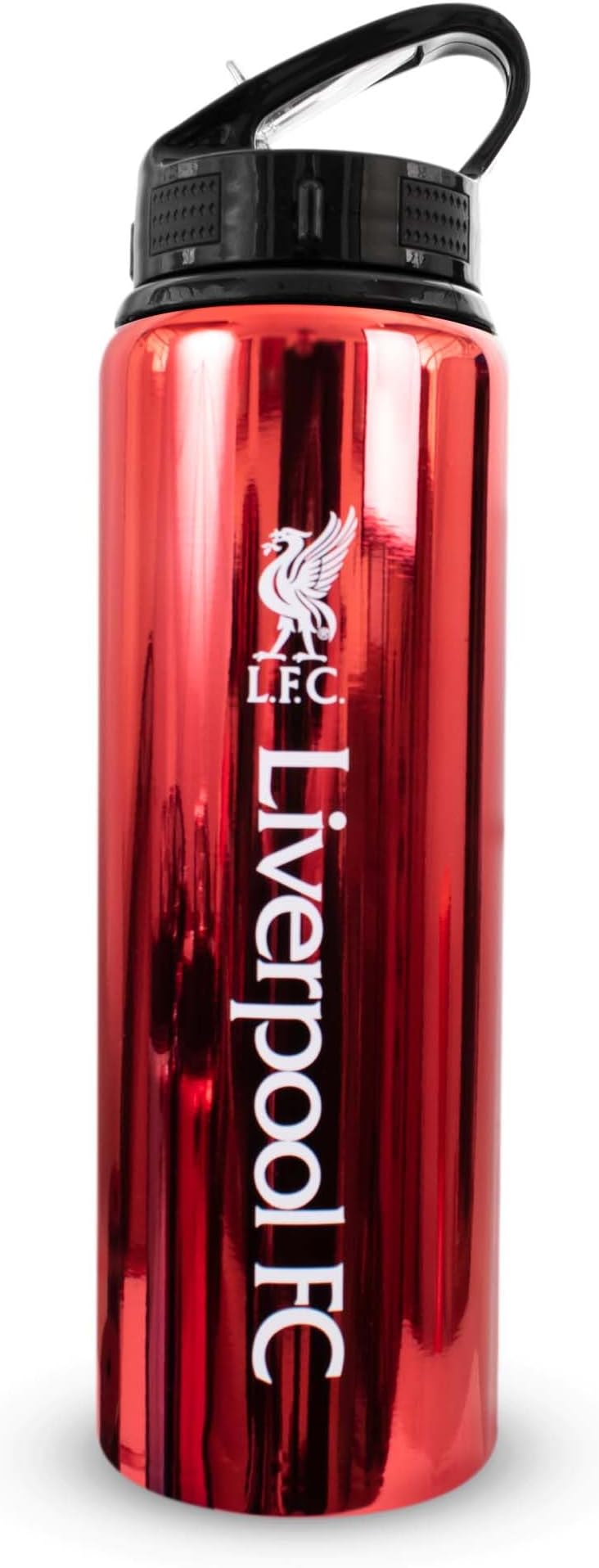 Hy-Pro Officially Licensed Liverpool F.C 750ml Aluminium UV Bottle | Integrated Folding Straw, Neochrome Finish, Leakproof, Lightweight, BPA Free
