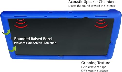 Miniatura 4 de BobjGear Bobj - Funda resistente para tablet Lenovo 10e Chromebook para niños, color azul (pez murciélago)