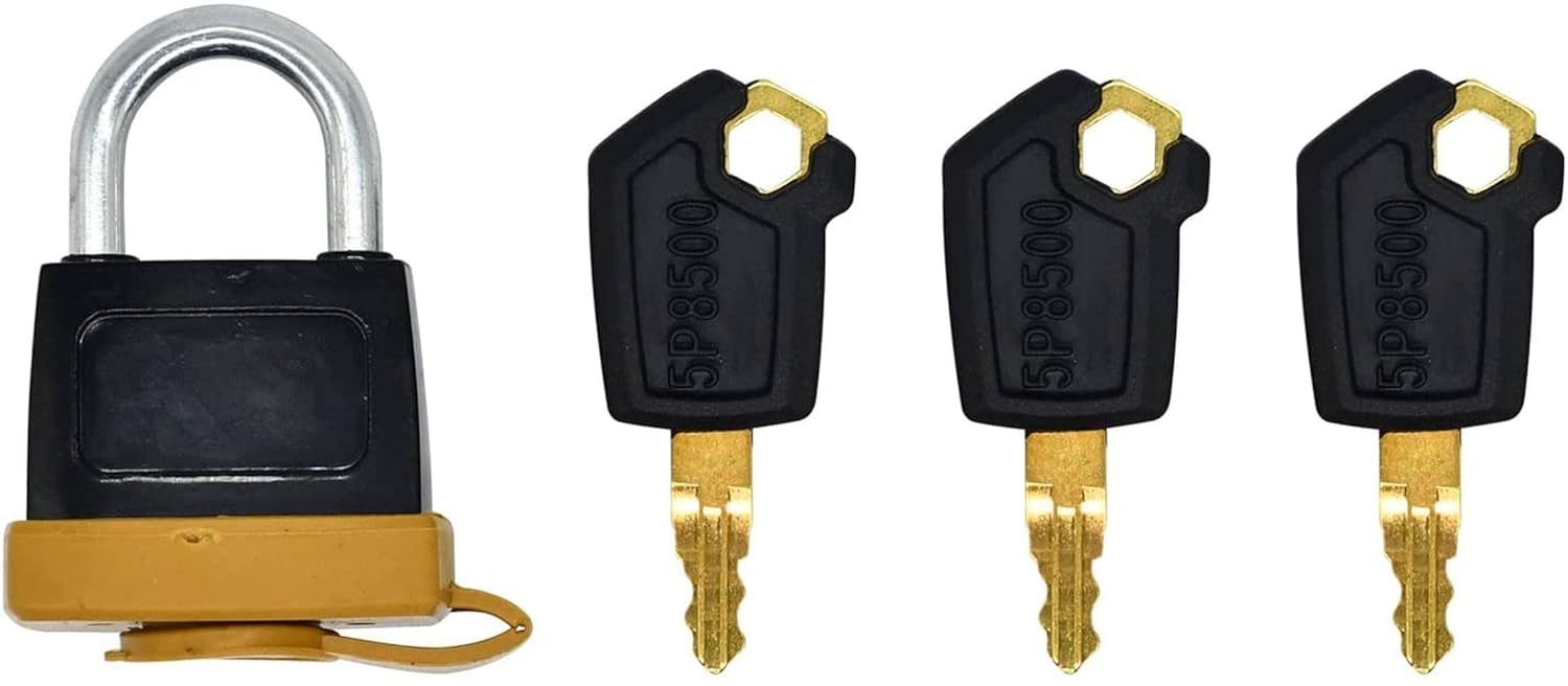 2Set Padlock with 6 Key 246-2641 5P8500 Compatible with Wheel Loader 924F 924G 924GZ 924H 924HZ 924K 928G 928H 928HZ 930G 930K 938F 938G 938H 938K 950G 950H 950K 960F 962G