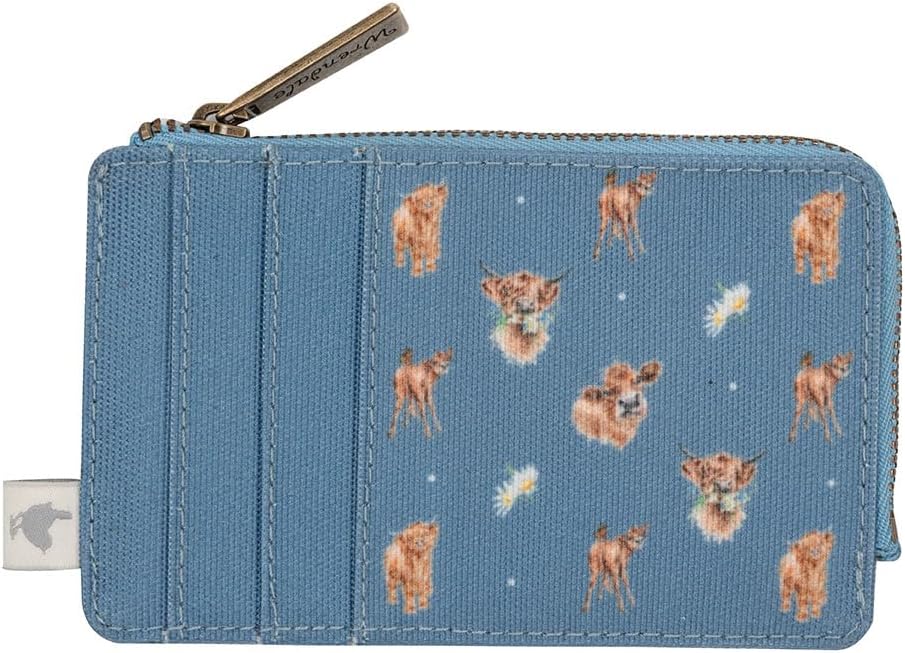 Wrendale Designs - 'Farmyard Friends' cow Card Holder, Blue, 130mm x 85mm x 10mm, Cow