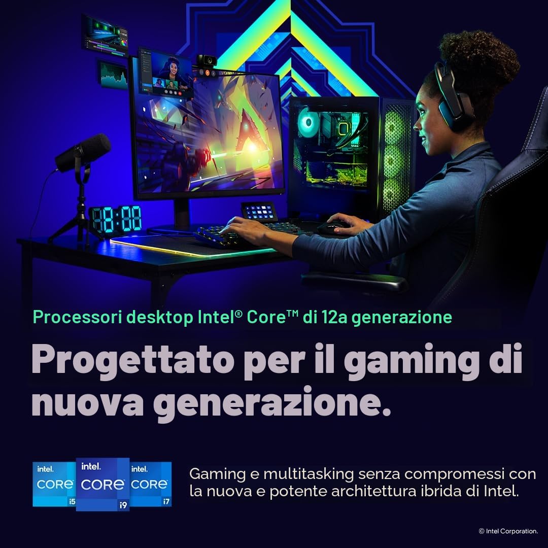 Intel® Core™ i7-12700K, processore desktop, per sistemi desktop 12 (8P+4E) core fino a 5,0 GHz sbloccato LGA1700 serie 600 chipset 125 W