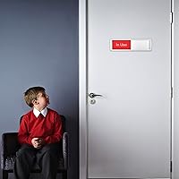 Vista 7 de Señales de privacidad ocupadas vacantes, 2 señales indicadoras de puertas ocupadas deslizantes, letreros de puerta ocupada vacante para oficina