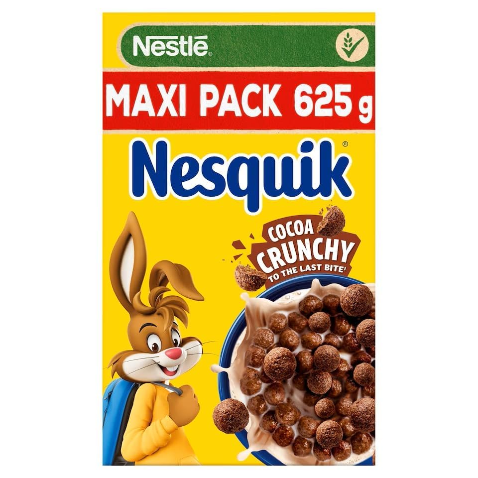 Nestlé NESQUIK Céréales de petit-déjeuner au cacao, Maxi Pack, 8 x 625 g (5 kg)