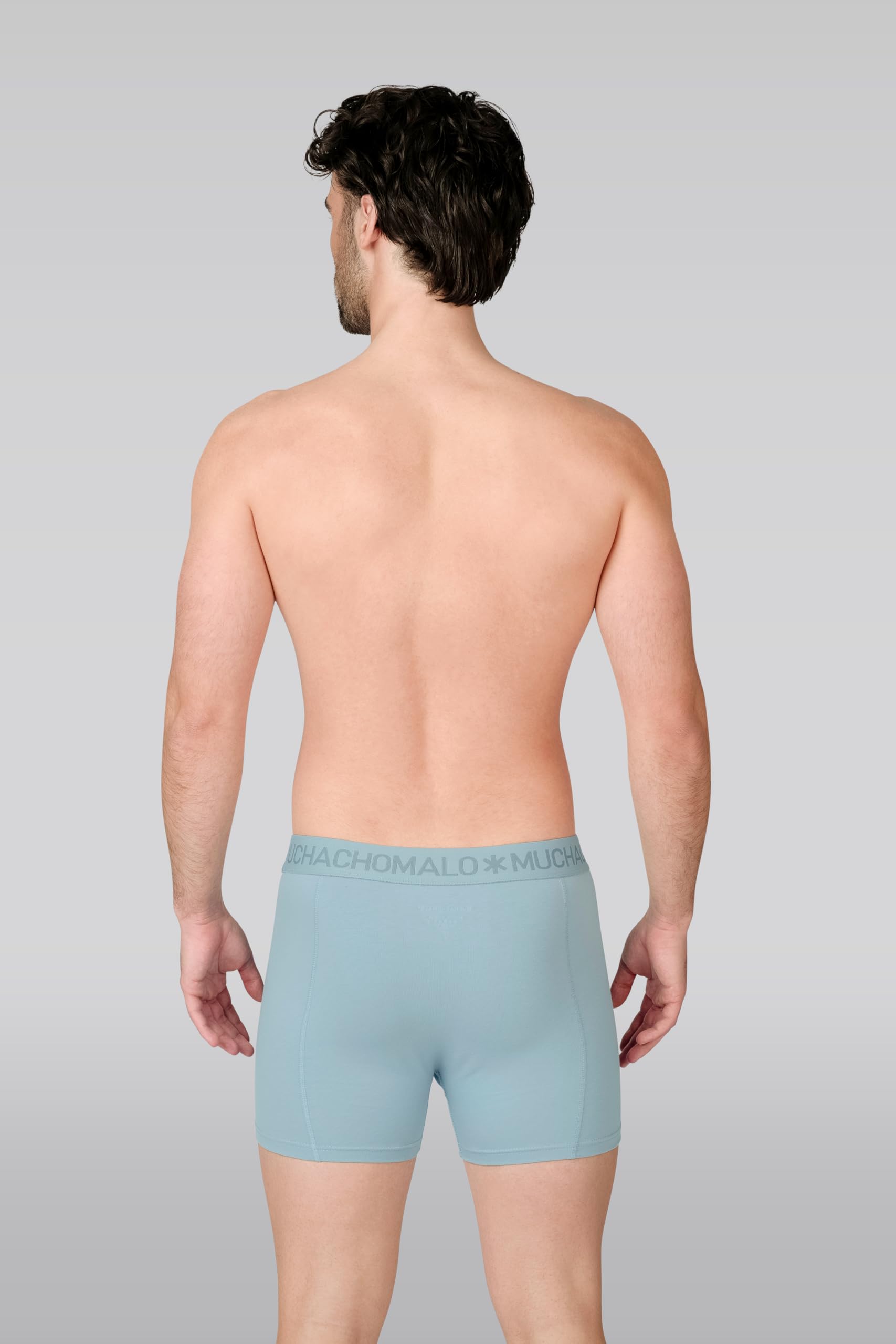 Muchachomalo Boxer da uomo, tinta unita, biancheria intima da uomo, confezione multipla, confezione da 6, boxer Solid con vestibilità classica, con elastico in vita