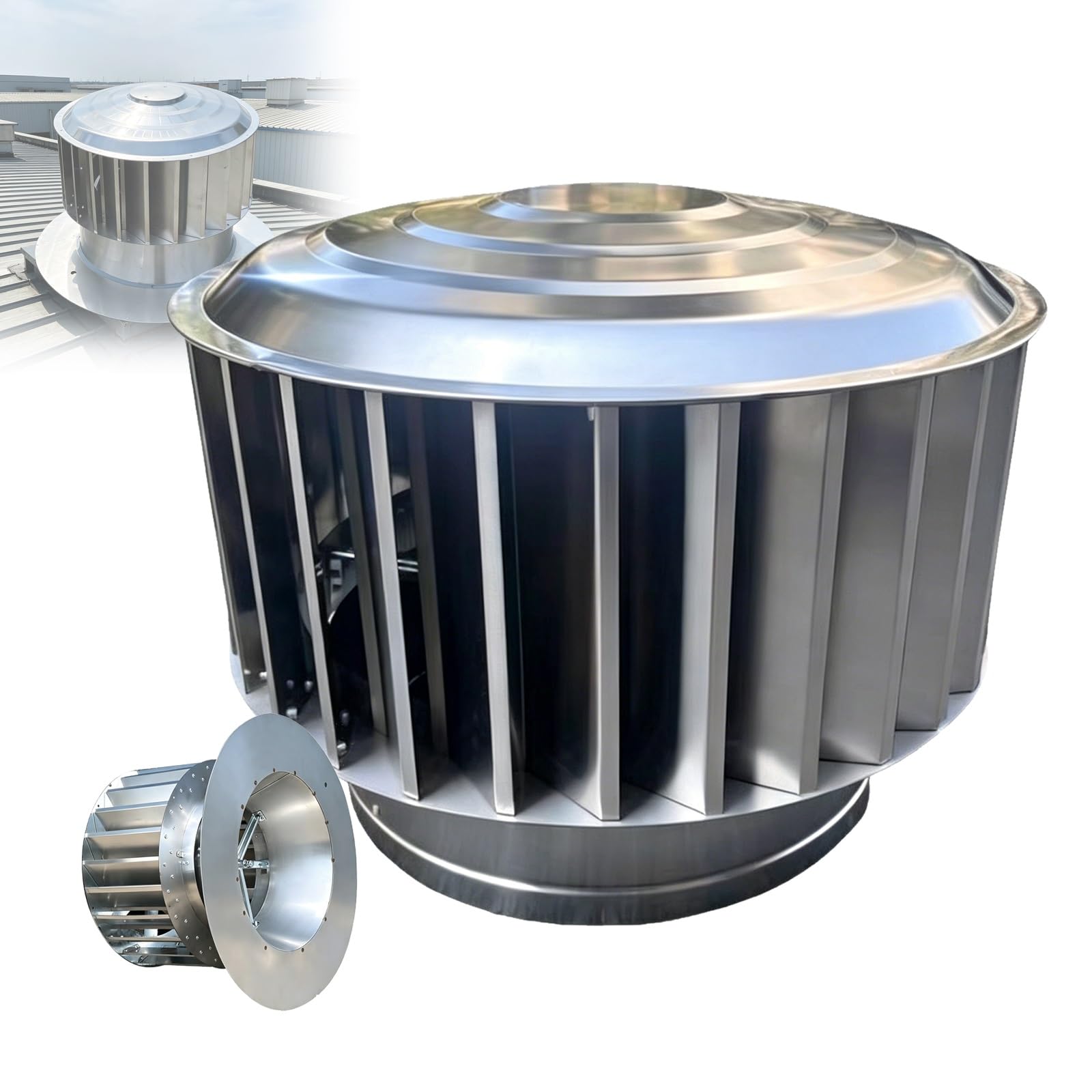 Turbine de ventilation toit 300 mm anti-pluie pour extraire l'humidité du grenier